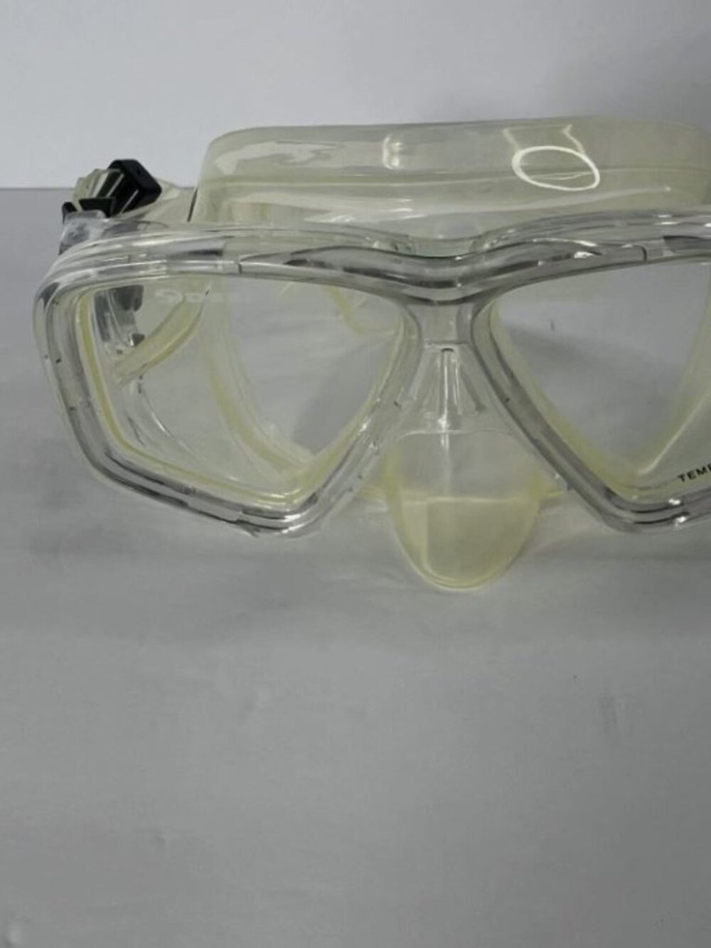 Deep See Tempered Glass Wrap Around Scuba Diving Mask Clear EUC